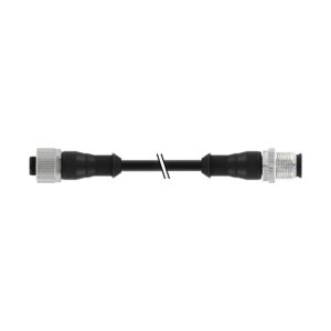 Connection cables M12+M12 SOCKET + PLUG 4 wires 0.34 mm2