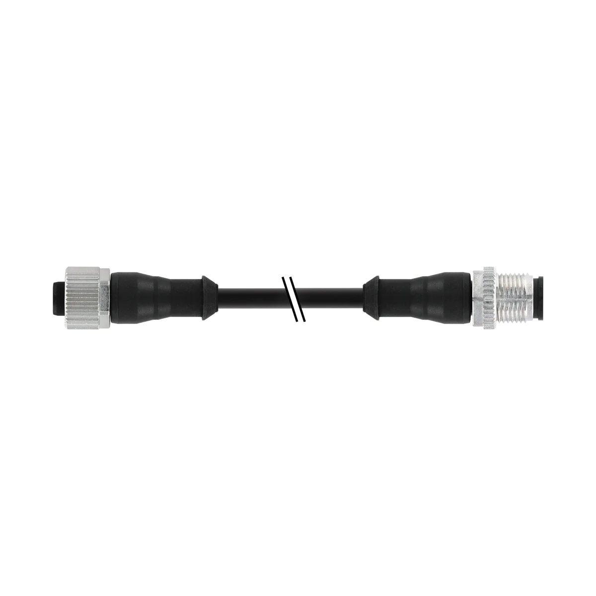 Connection cables M12+M12 SOCKET + PLUG 4 wires 0.34 mm2
